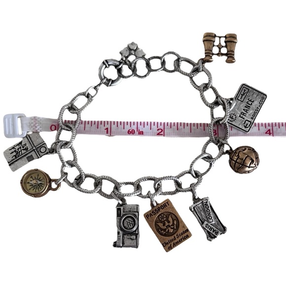 Vintage Travel Theme Charm Bracelet - Picture 7 of 7